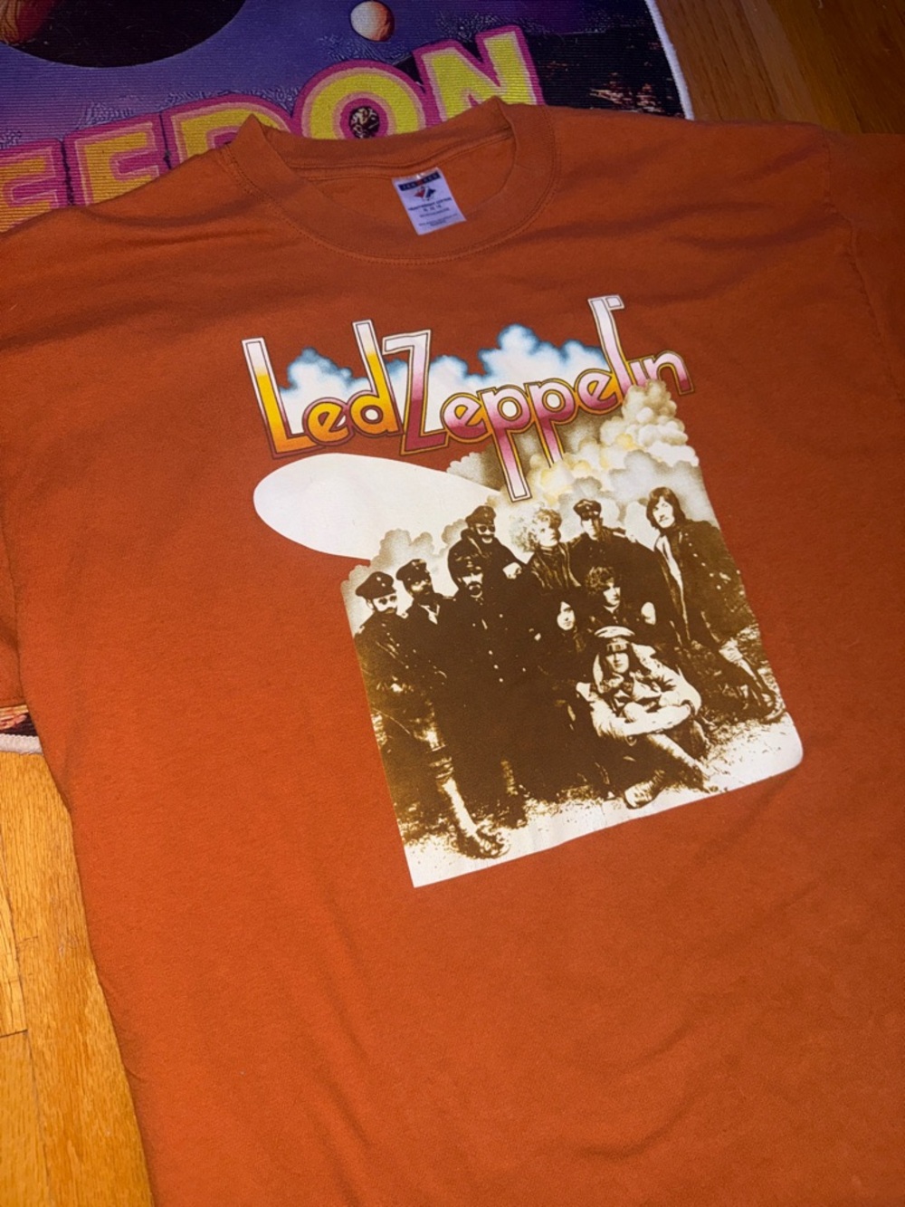Jerzees Orange Led Zeppelin Graphic Tee